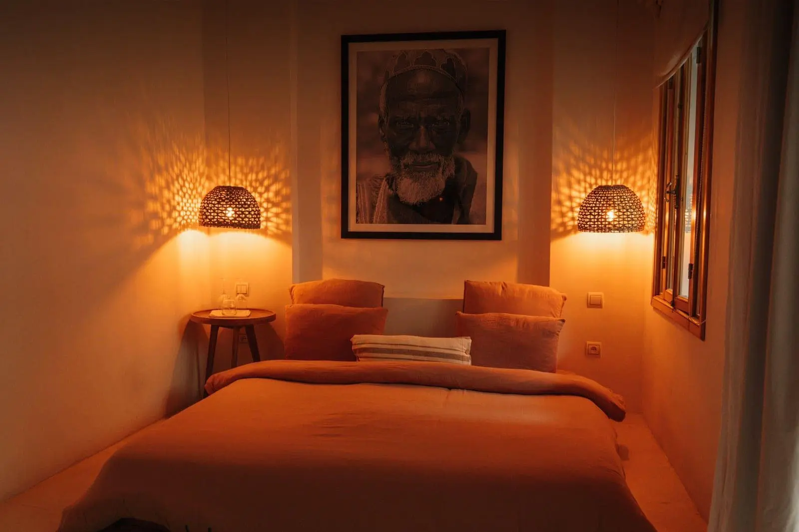 Hand-crafted Moroccan artisan decor inside the Riad